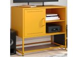 Maison Exclusive - Mobile Tv Giallo Senape 68X39X60,5 Cm Acciaio