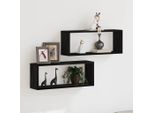 Maison Exclusive - Mensole A Muro Con Ripiano 2 Pezzi Effetto Rovere Nero 60 X 15 X 23 Cm