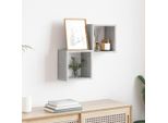 Maison Exclusive - Mensole Da Parete 2 Pezzi Sonoma Grigio 26 X 15 X 26 Cm Materiale Ligneo