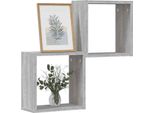 Syfax™ Mensole Parete A Cubo 2 Pz Grigio Sonoma 30X15X30 Cm