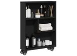 Maison Exclusive - Carrello Portaoggetti Stretto Nero 48X13X68 Cm Materiale Ligneo