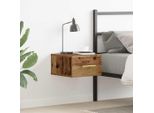 Maison Exclusive - Comodino Da Parete In Legno Antico 35 X 35 X 20 Cm Materiale Ligneo