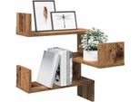 Maison Exclusive - Scaffale Angolare Da Parete Effetto Legno Antico 40X40X49,5 Cm Materiale Ligneo