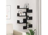 Maison Exclusive - Mensola Da Parete 2 Pezzi Effetto Rovere Nero 40 X 40 X 49,5 Cm