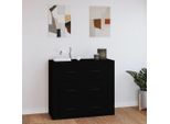 Maison Exclusive - Credenza Nera 80X33X70 Cm Materiale Ligneo