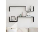Maison Exclusive - Mensola A Muro Con Ripiano 2 Pezzi Effetto Rovere Nero 100 X 15 X 20 Cm