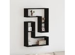 Maison Exclusive - Mensola A Muro Con Ripiano 2 Pezzi Effetto Rovere Nero 50 X 15 X 85 Cm