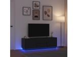Maison Exclusive - Mobile Porta Tv Con Luci Led Rovere Nero 160,5X41X50 Cm