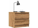 Maison Exclusive - Comodini 2 Pz. Rovere Artisan 50X40X43,5 Cm Materiale Ligneo