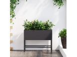 Maison Exclusive - Fioriera Rialzata Da Giardino Nera 60 X 26 X 45 Cm In Acciaio