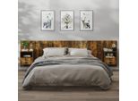 Maison Exclusive - Comodini Da Parete 2 Pezzi Rovere Affumicato
