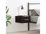 Maison Exclusive - Comodino Nero Effetto Rovere 35 X 35 X 20 Cm Materiale Ligneo