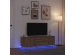 Maison Exclusive - Mobile Porta Tv Con Luci Led Rovere Artigianale 160,5X41X50 Cm
