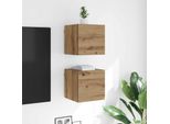 Maison Exclusive - Mobile Tv In Rovere Artisan 30,5 X 30 X 30 Cm Materiale Ligneo