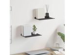 Maison Exclusive - Mensola A Muro Con Ripiano 2 Pezzi Nero 30 X 17,5 X 2,5 Cm