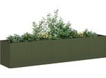 Maison Exclusive - Vaso Da Fiori Verde Oliva 200X40X40 Cm Acciaio Laminato A Freddo