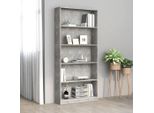 Maison Exclusive - Libreria A 5 Ripiani Grigio Cemento 80X24X175 Cm Materiale Ligneo