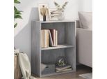 Maison Exclusive - Libreria A 2 Ripiani Grigio Cemento 60X30X76,5 Cm Materiale Ligneo