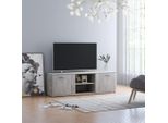 Maison Exclusive - Mobile Tv Grigio Cemento 120X34X37 Cm Materiale Ligneo