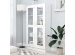 Maison Exclusive - Vetrina Bianco Lucido 82,5X30,5X150 Cm Materiale Ligneo