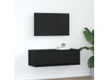 Maison Exclusive - Mobile Tv Effetto Rovere Nero 80X31X25,5 Cm Materiale Ligneo