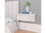 Maison Exclusive - Comodini Sospesi 2 Pezzi. Bianco Lucido 40X30X15 Cm