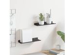 Maison Exclusive - Mensola A Muro Con Ripiano Montaggio A Muro 2 Pezzi Nero 80 X 9 X 2,5 Cm