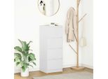 Maison Exclusive - Credenza Bianca 37,5X35X99 Cm Materiale Ligneo