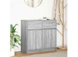 Maison Exclusive - Credenza Con Cassetto Grigio Sonoma 80X34X76 Cm Materiale Ligneo