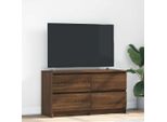 Maison Exclusive - Mobile Tv Effetto Rovere Marrone 100X35X54 Cm Materiale Ligneo