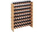 Vevor Scaffale Modulare Impilabile Per 72 Bottiglie, 8 Ripiani, Scaffale Per Bottiglie Con Portata Totale Di 80 Kg, Stabile, Portabottiglie Per Cucina, Cantina, Bar, Portabottiglie Naturale