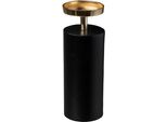 Kerzenhalter Otto Home "Stumpenkerzenhalter Azlynn", Gold (Schwarz, Goldfarben), H:26Cm Ø:9Cm, Aluminium, Kerzenhalter, Kerzenhalter, Aus Aluminium, Mit Goldfarbenen Akzenten
