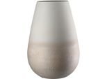 Tischvase GILDE Vase rund Echo beige, beige, B:23cm H:33cm T:23cm, Metall, Vasen