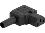 Bachmann IEC320 C13 Presa Ad Angolo Retto 10A/250VAC, Collegamento A Vite, Nero