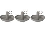 Kerzenhalter Otto Home "Stabkerzenhalter Engla", Grau, H:6Cm Ø:13Cm, Metall, Kerzenhalter, Kerzenhalter, Aus Metall, Mit Dekorativem Henkel