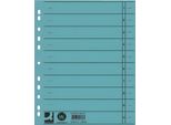 Q-Connect® KF02786 Fogli Divisori Colorati Passanti - A4 Extra-Large, Azzurro, 100 Pezzi
