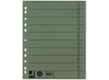 Q-Connect® KF02788 Fogli Divisori Colorati Passanti - A4 Extra Larghi, Verde, 100 Pezzi