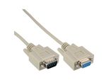 Inline® 12214 Serielle VerläNgerung, 9Pol Stecker / Buchse, Vergossen, 1:1 Belegt, 20M