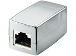 Goobay 68161 Accoppiatore/Connettore Modulare Crossover RJ45, Cat 5E, Cat 5E, Argento - 2X Presa RJ45 (8P8C)