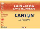 Canson Technisches Zeichenpapier, Din A3, 160 G/Qm, Weiá