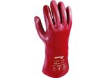 Guanto Chimico Pirate Taglia 10 Rosso-Marrone En 388,EN 374 Psa Iii Asatex