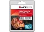 Agfaphoto PGI-525 Bk CLI-526 B/C/M/Y Confezione Bonus (APCCLI526SETD)