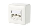 Metz Connect C6Amodul Scatola Da Incasso A 3 Porte 180°, Bianco Puro RAL9010