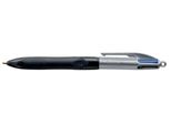 Bic 4 Colours Grip Pro Nero, Blu, Verde, Rosso Penna A Sfera Retrattile A Clip Medio 12 Pz