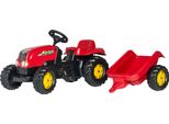 Rolly Toys Trattore A Pedali Kid Con Rimorchio Rosso, Dimensioni: 134X47X52 Cm; 01 212 1