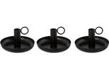 Kerzenhalter Otto Home "Stabkerzenhalter Engla", Schwarz, H:6Cm Ø:13Cm, Metall, Kerzenhalter, Kerzenhalter, Aus Metall, Mit Dekorativem Henkel
