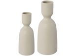 Kerzenhalter Otto Home "Stabkerzenhalter Adalena", GrüN (HellgrüN), H:18Cm Ø:6Cm, Porzellan, Kerzenhalter, Kerzenhalter, Aus Porzellan, Im Nordischen Design