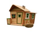 Axi Lisa Casa Bambini In Legno | Casa Da Gioco Per Giardino / Esterno In Marrone & Verde | Casetta Da Giardino Con Portico Per Bambini