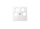Merten 296519 Placca Centrale Per Prese D'antenna Ankaro A 4 Poli, Bianco Polare Lucido, Sistema M