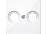 Merten MEG4122-0325 Piastra Centrale Per Prese D'antenna, Bianco Attivo Lucido, Sistema M